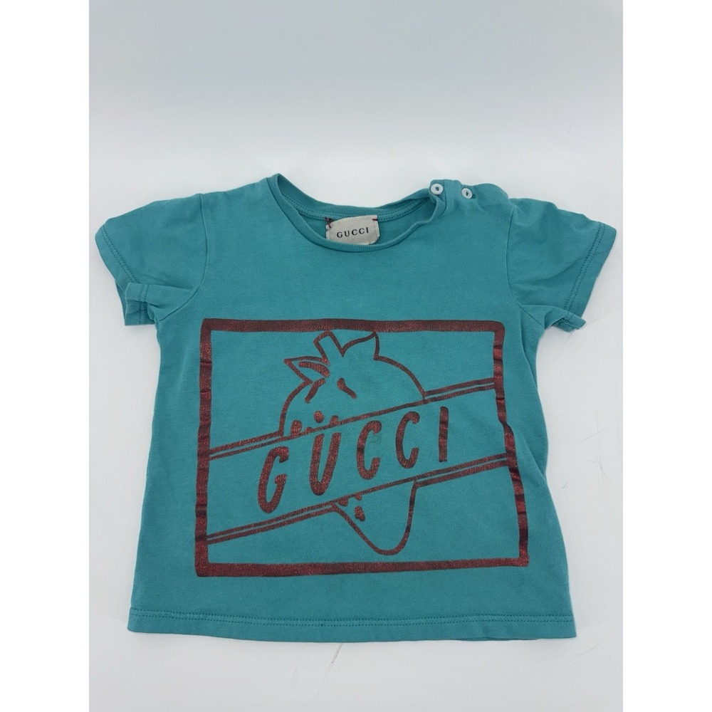 Turquoise Gucci T-shirt Strawberry Gucci Size 12/18 Month